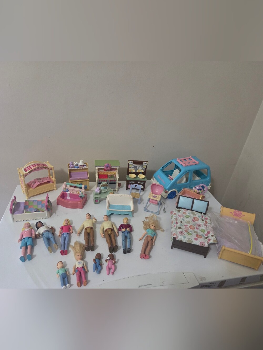 Fisher Price Loving Family Figured And Furniture Lot